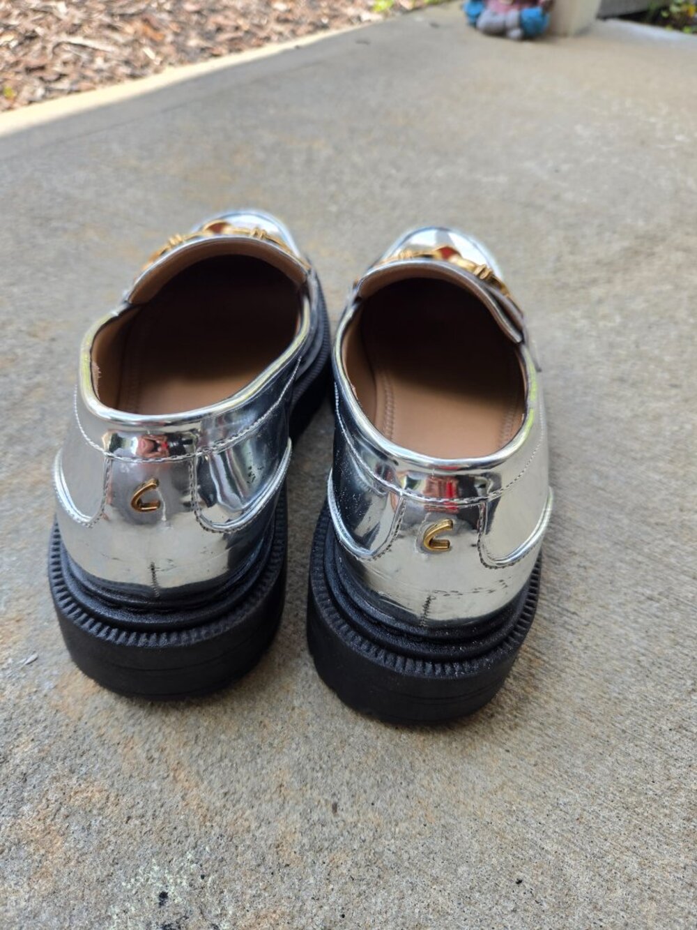 Circus NY Women's by Sam Edelman Ella Loafer Shoes, Soft Silver Size 9M - Picture 3 of 7